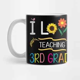 I Love Teaching 3rd Grade Students Teachers Back To School Mug